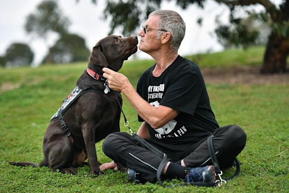 Ron Fenton with his best friend, Yogi.