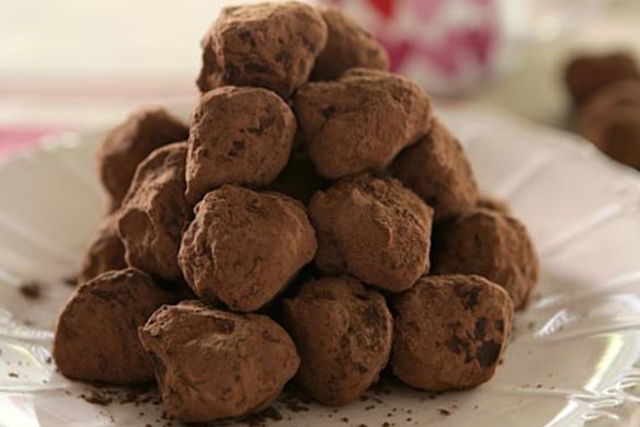 Coffee chocolate truffles.