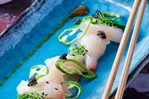 Sake's kingfish sashimi.