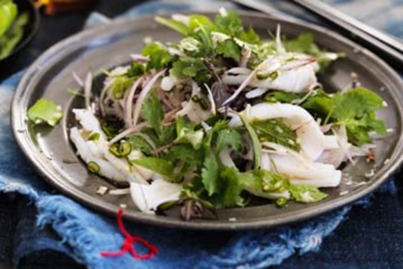 Thai-style squid salad.