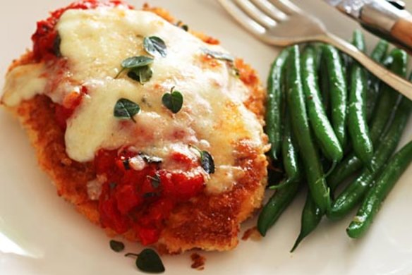 Chicken parmigiana.