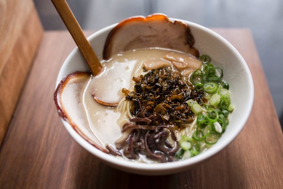 The signature dish is the 'Ramentic' pork ramen.