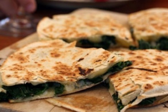 Blue cheese quesadilla