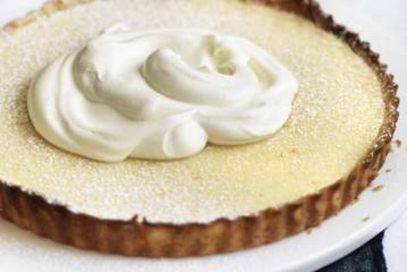 Sweet and zesty ... orange ricotta tart.