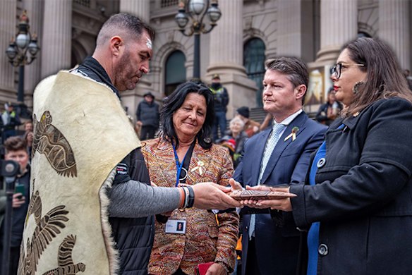 Commissioner Travis Lovett walked over 500km in the Walk for Truth, a Yoorrook Justice Commission initiative to inform Victorians about colonisation's impact. The walk, from Portland to Parliament House, drew more than 12,000 participants.