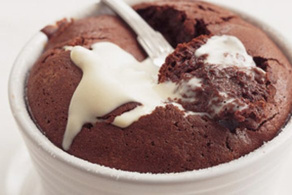 Chocolate self-saucing pudding.