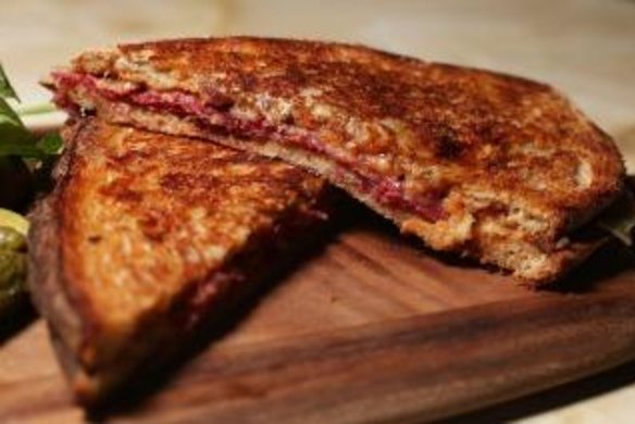 Grilled cheese and wagyu toastie.
