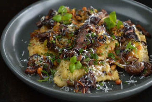 Spinach and ricotta ravioli.