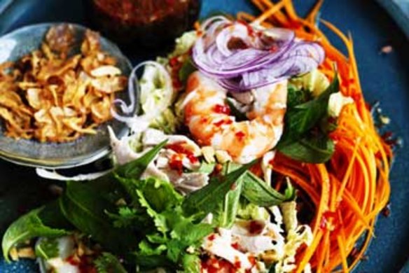 Vietnamese prawn and chicken coleslaw.