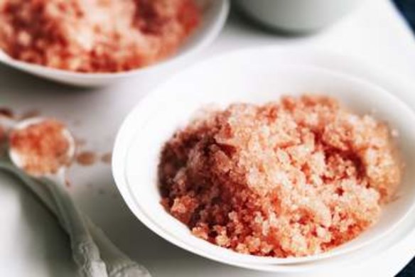 Cinnamon and watermelon granita.