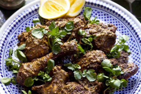 Moroccan spiced chicken.