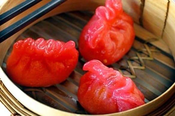 Pu'er restaurant in Dank Street, Waterloo.Pictured are the spicy prawn and baby bamboo dumplings in chilli pastry.21st June 2013Photo: Steven Siewert