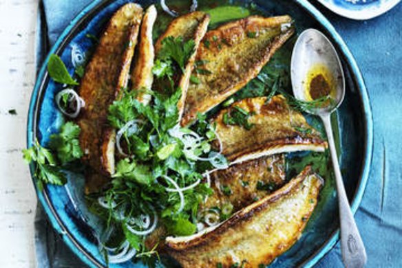 Pan-fried whiting