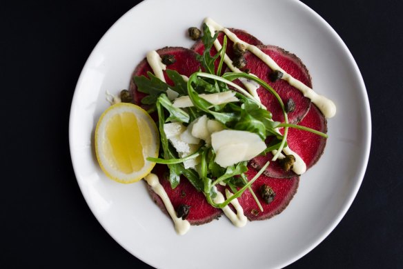 Thin shavings of eye fillet in the beef carpaccio practically melt in your mouth.