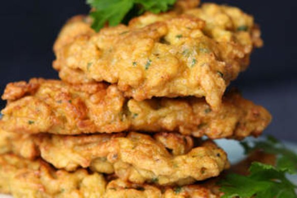 Spicy cauliflower fritters.