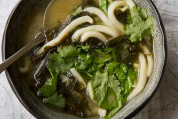 Wakame and miso soup.