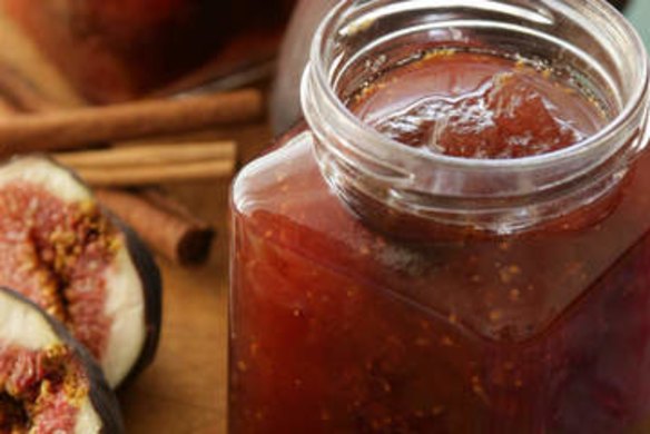 Fig jam with star anise and cinnamon.