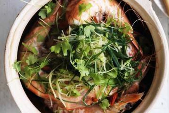 Winter seafood: Adam Liaw's drunken ginger prawns.