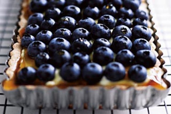 Rowie Dillon's blueberry, maple and marscapone tart.