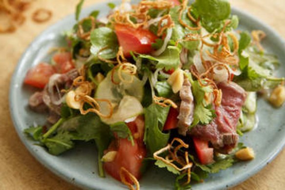 Thai rare beef salad.