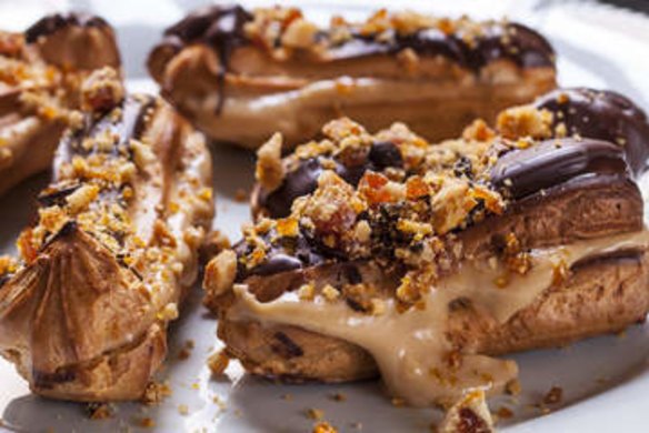 Choux pastry eclairs.