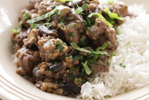 Traditional favourite: Lamb and eggplant khoresh.