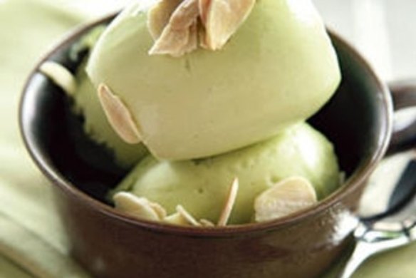 Avocado and almond milk sorbet