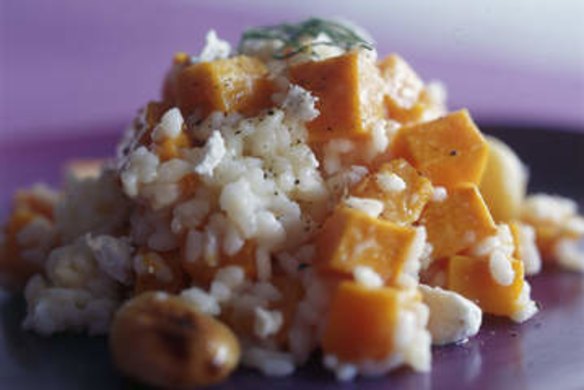Pumpkin and goat's cheese risotto.
