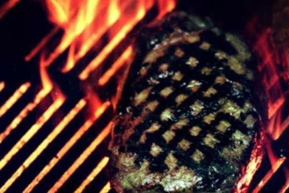 Char-grilled scotch fillet steaks
