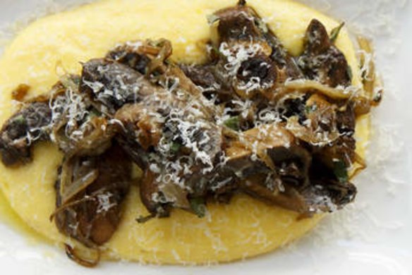 Mushrooms and polenta.