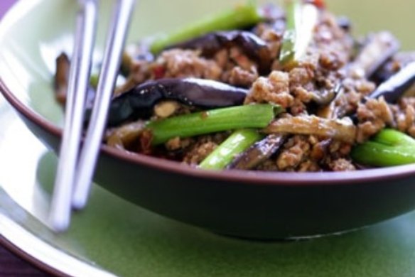 Chinese spicy eggplant