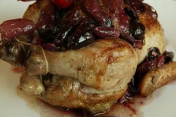 Spatchcock with chestnut stuffing
