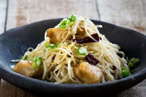 Adam Liaw's Sichuan 'fish 'n' chips'.