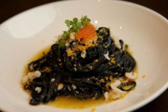 Squid ink pasta at Tipo 00.