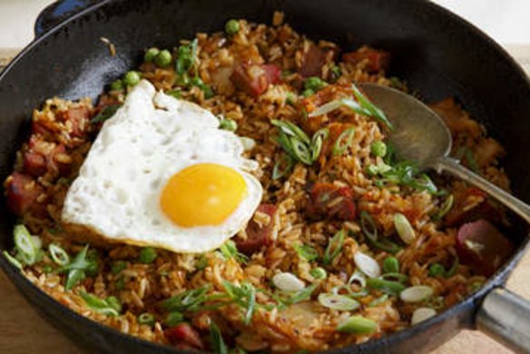 Kimchi fried rice.