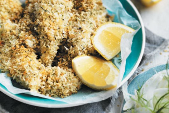 Crunchy roast whiting with fennel salad.