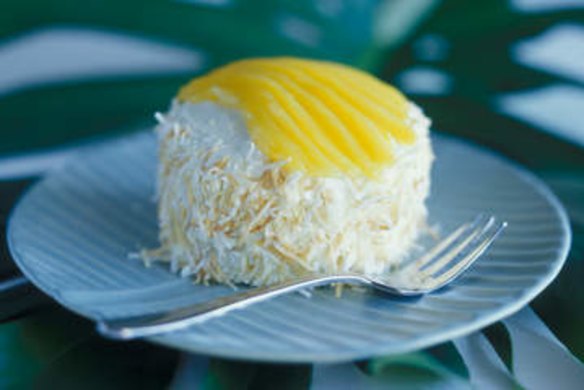 Mango and macadamia cake