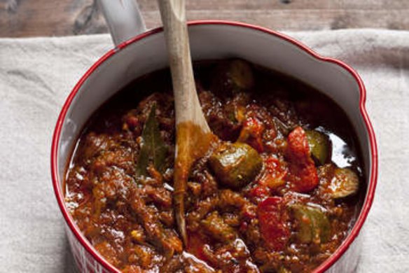 Rustic-style ratatouille.