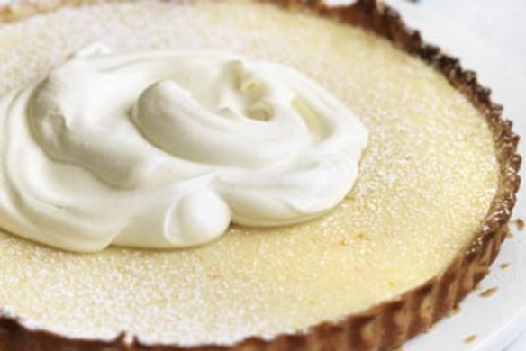 Orange ricotta tart.