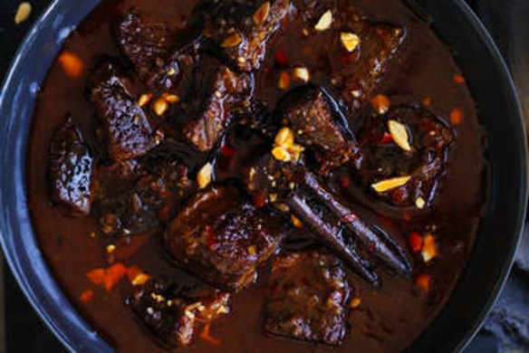 Cinnamon and chilli braised beef.