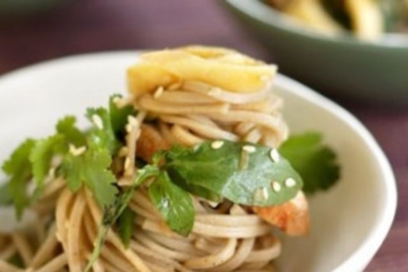 Soba noodle salad