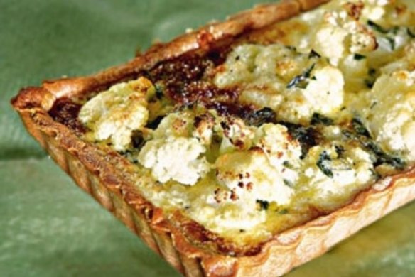 Cauliflower and tarragon tart