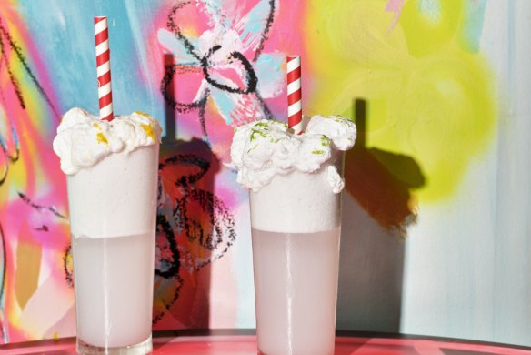 Seltzer spiders with house-made coconut ice-cream.