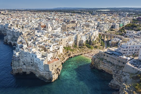 The spectacular seaside town Polignano a Mare.