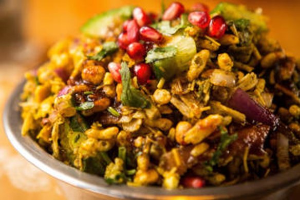 Bhel puri at Mukka Indian restaurant in Melbourne.