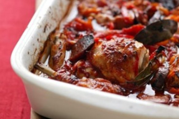Chicken and chorizo hot pot