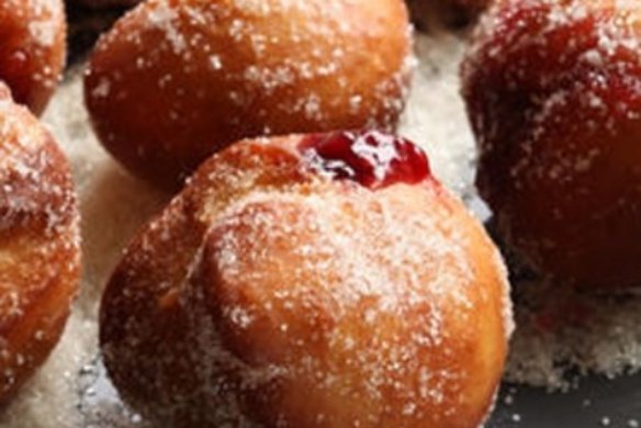 Mini hot jam doughnuts