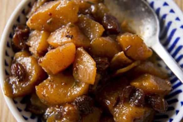 Pear and ginger chutney.