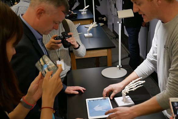 Inside a classroom at Apple's education-focused event.