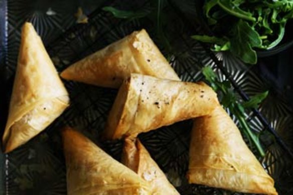 Pumpkin and ricotta foli pastries.